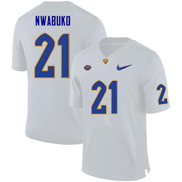 Men #21 Che Nwabuko Pitt Panthers College Football Jerseys Sale-White